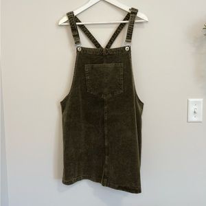 Lizard Thicket | Corduroy Overall Mini Dress